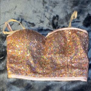 Balera Sequin Crop Top - Multicolor Sparkle